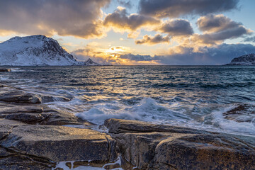 Stormy haukland - Lofoten