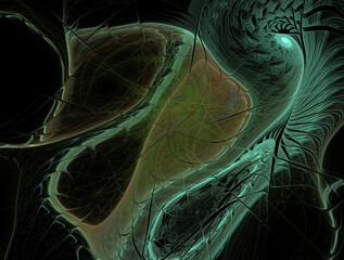 Imaginatory fractal abstract background Image