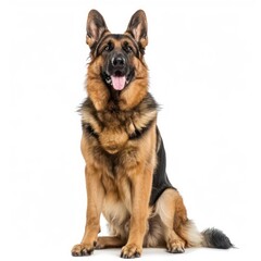 german shepherd dog at white background