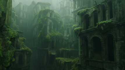 abandoned tall building