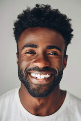 Obraz premium Portrait of a smiling joyful handsome man. High quality photo