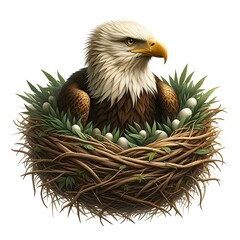 eagle's nest. isolated on white background