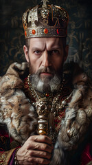 Imposing Portrait of Tsar Ivan the Terrible in the Heart of His Reign