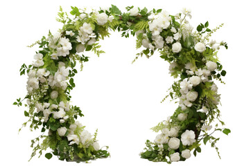 Beautiful wedding flower arch, cut out