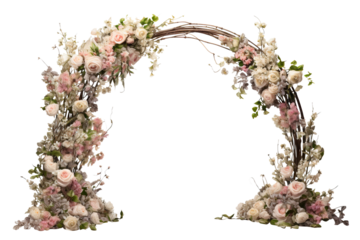 Beautiful wedding flower arch, cut out