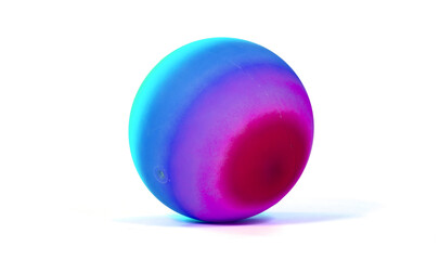 Rainbow plastic ball isolated with clipping path