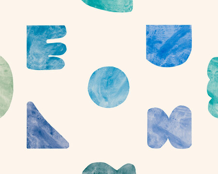 Abstract background with blue shapes