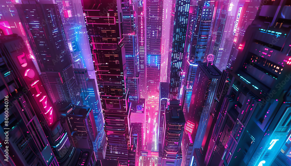 Poster capture the essence of urban exploration merging with futuristic tech using high-angle cg 3d renderi