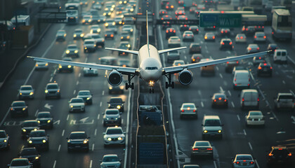 Obraz premium Logistics transport background