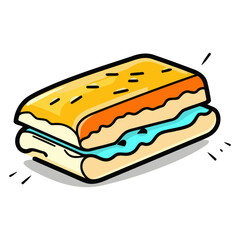 An icon representing Pain au levain, a type of sourdough bread, rendered in a vector style