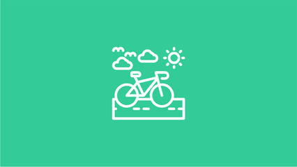 Bicycle simple design modern minimalis and eco transportation