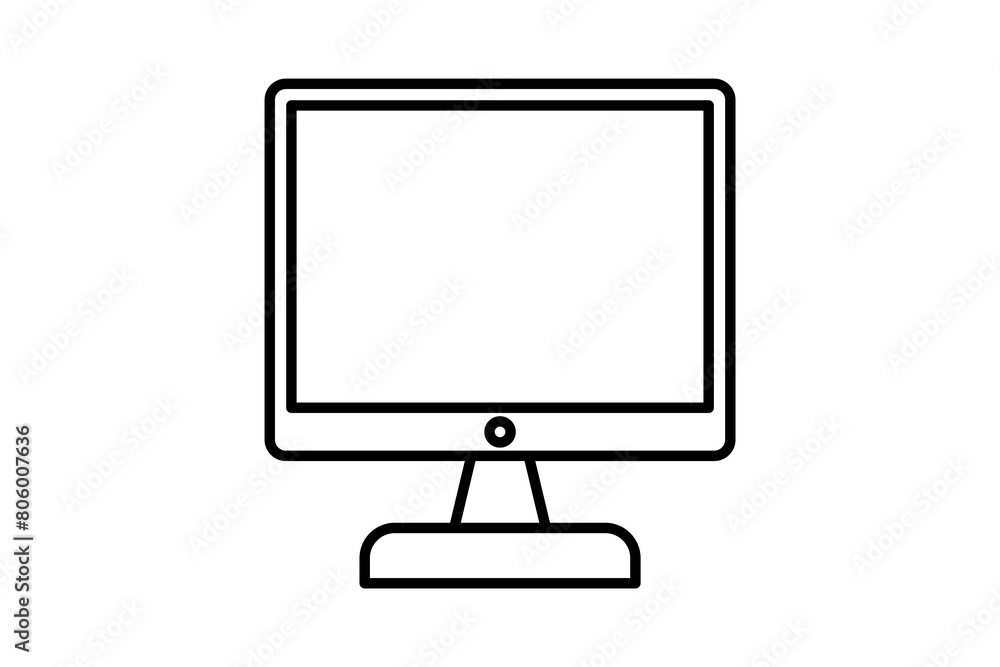Poster monitor icon. icon related to computer. suitable for web site, app, user interfaces, printable etc. 