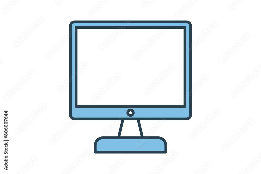 Poster monitor icon. icon related to computer. suitable for web site, app, user interfaces, printable etc. 