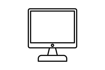 monitor icon. icon related to computer. suitable for web site, app, user interfaces, printable etc. line icon style. simple vector design editable