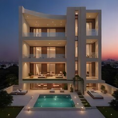 building in night