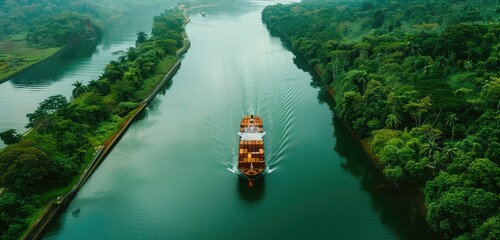 ship in the river