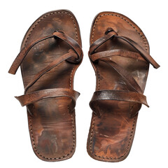 Waraji sandals, transparent background, isolated image, generative AI