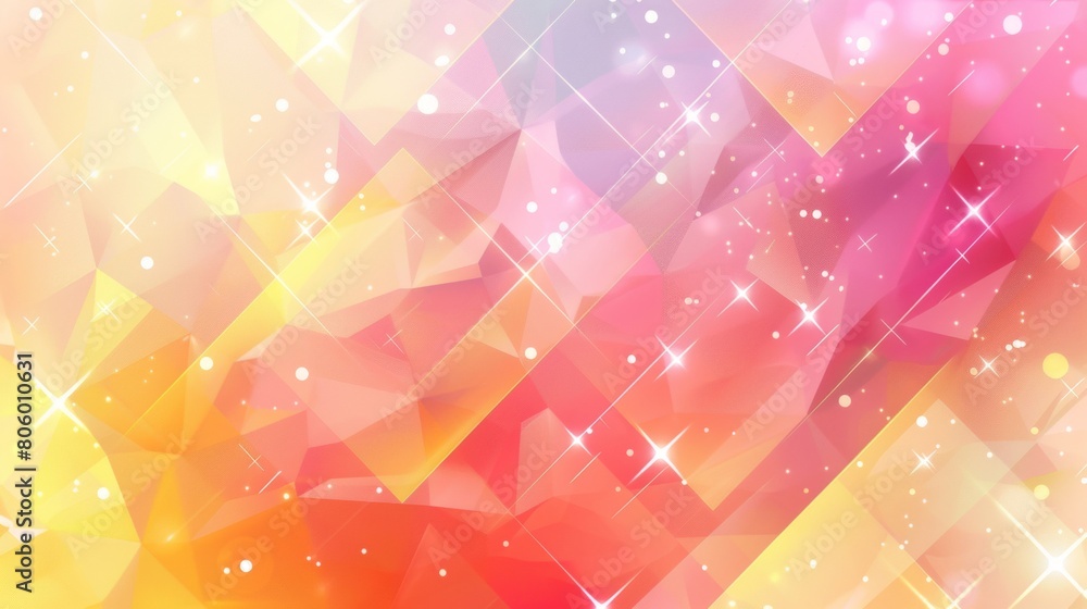 Aufkleber abstract background with diamond shapes and glowing lights, creating an enchanting atmosphere. soft 