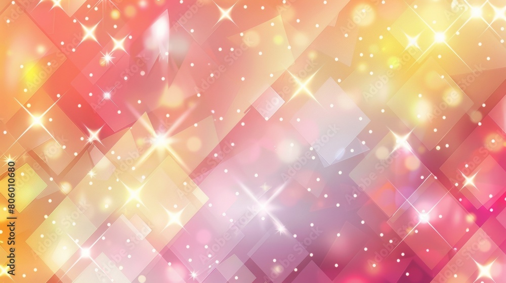 Aufkleber abstract background with diamond shapes and glowing lights, creating an enchanting atmosphere. soft 
