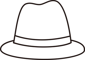 Hat outline.
Fathers Day Icon Hat Symbol outline vector.
Isolated hat outline.