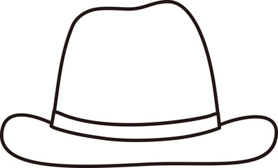 Hat outline.
Fathers Day Icon Hat Symbol outline vector.
Isolated hat outline.