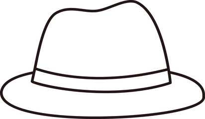 Hat outline.
Fathers Day Icon Hat Symbol outline vector.
Isolated hat outline.