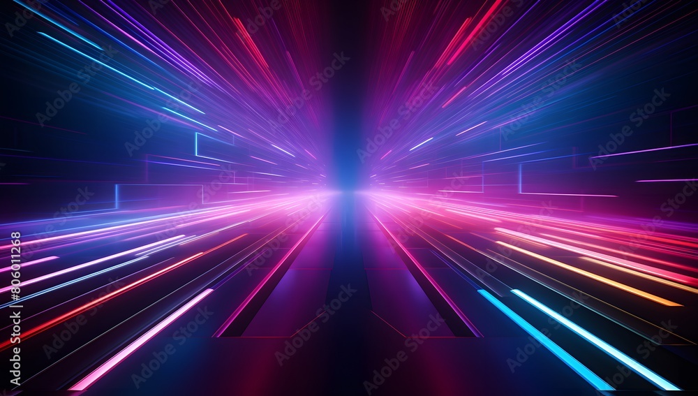 Poster abstract background with glowing lines