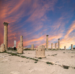 Roman ruins at Umm Qais (Umm Qays)--is a town in northern Jordan near the site of the ancient town...