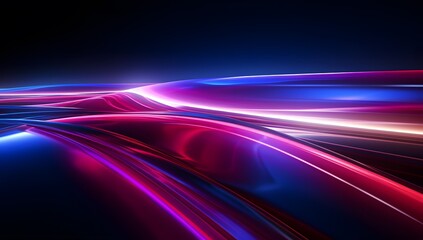 Fototapeta na wymiar 3d abstract background with ultraviolet neon lights, glowing lines 