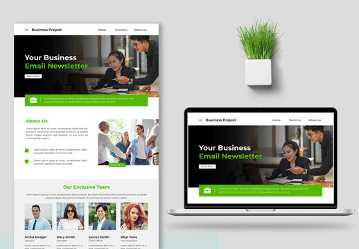Business Email Newsletter Template Layout