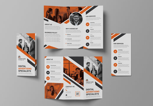 Business Trifold Brochure Layout