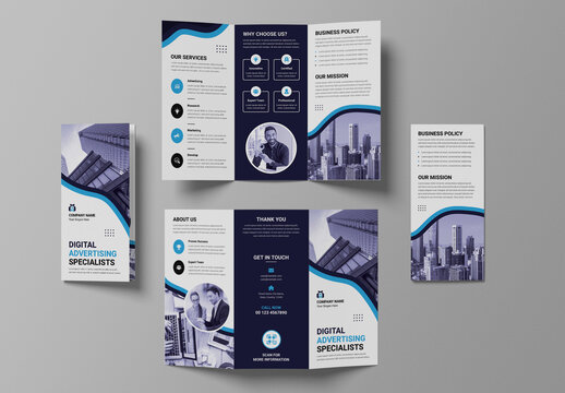 Corporate Trifold Brochure Design Layout