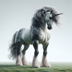 white unicorn horse