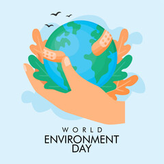 vector world environment day poster template