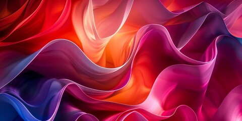 Obraz premium Colorful Abstract Painting With Wavy Lines