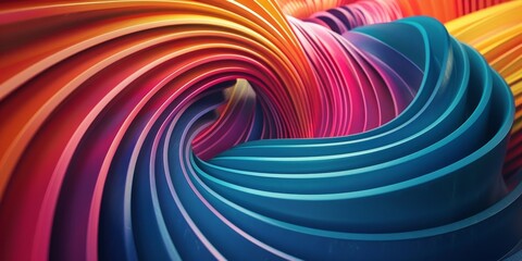 Fototapeta premium Vibrant Abstract Background With Curved Lines