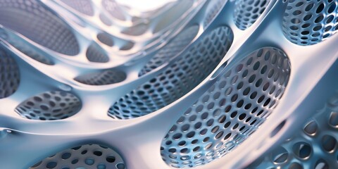 Obraz premium Close Up of Metal Object With Holes