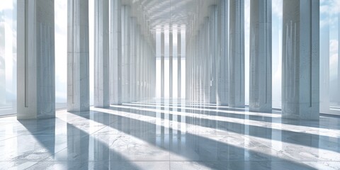 Obraz premium Grand Room With Columns Under the Sky