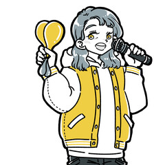 カラオケを楽しむ女の子