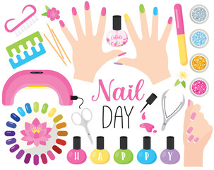 Nail Salon, Beauty, Fashion, Art & Illustration