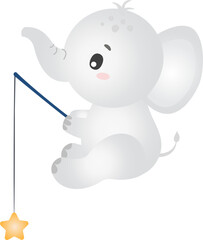 baby shower, boy, new baby, nursery, elephant, moon and stars