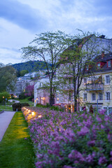 Summer evening walk in the beautiful of Baden Baden city 