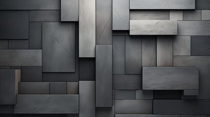 Interlocking blocks in steel grey on light concrete