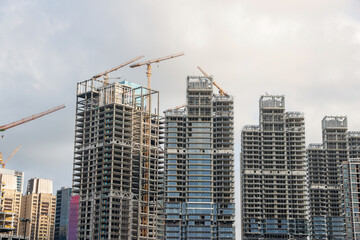 中国のマンション建設現場