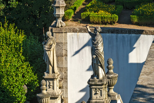statues at Bom Jesus do Monte Sanctuary in Braga, Portugal