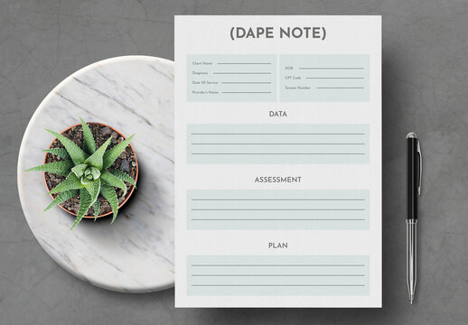 DAP Notes Template