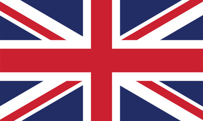 Britain flag. perfect color, scale, and proportion.