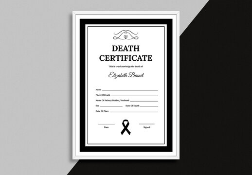 Death Certificate Template