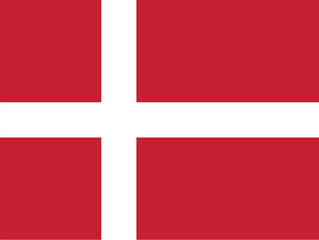 Fototapeta premium Denmark flag. perfect color, scale, and proportion.