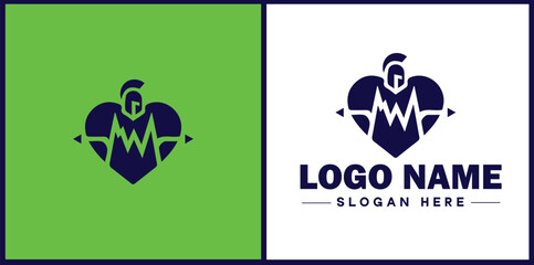 Heart with pulse icon Heartbeat icon Cardiogram symbol Pulse sign flat logo sign symbol editable vector